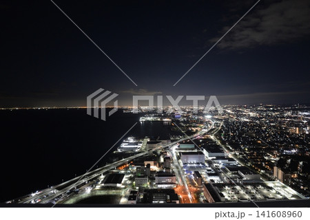 スターゲイトホテルから見た大阪湾の夜景 スターゲイトホテルから見た大阪湾の夜景 141608960