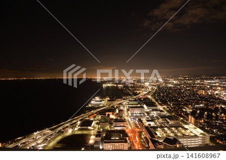 スターゲイトホテルから見た大阪湾の夜景 スターゲイトホテルから見た大阪湾の夜景 141608967