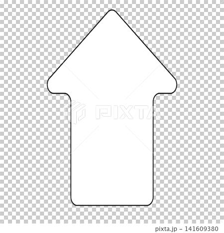 上向き矢印のシンプルな線画アイコン 上向き矢印のシンプルな線画アイコン 141609380