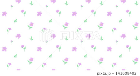 Seamless repeating pattern with small florals with cute ditsy flowers. Delicate blossoms on white background perfect for spring textile and fabric prints. Seamless repeating pattern with small florals with cute ditsy flowers. Delicate blossoms on white background perfect for spring textile and fabric prints. 141609402