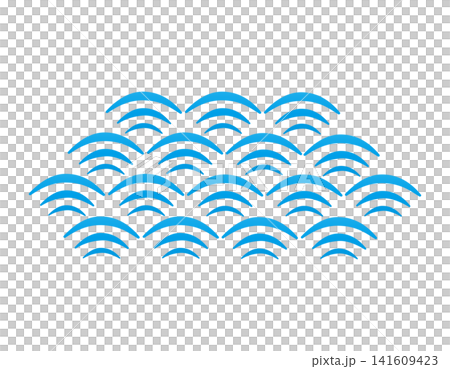 青海波文様 和柄の背景イラスト 青海波文様 和柄の背景イラスト 141609423