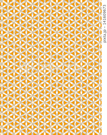 Orange Flower of Life background 141609673