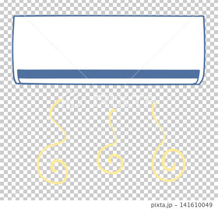 臭い風が出るエアコンのイラスト 141610049