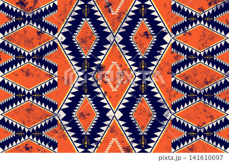 Geometric ethnic Navajo pattern. Aztec Boho geometric pattern. Native American Southwestern style. Fabric design for clothing, textile, wrapping, background, wallpaper, carpet, print, embroidery style Geometric ethnic Navajo pattern. Aztec Boho geometric pattern. Native American Southwestern style. Fabric design for clothing, textile, wrapping, background, wallpaper, carpet, print, embroidery style 141610097