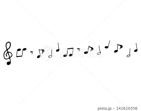 音符のライン素材|音楽教室・吹奏楽向けヘッダー・フッター・仕切り飾り罫(主線なし・ベタ塗り・ベクター 音符のライン素材|音楽教室・吹奏楽向けヘッダー・フッター・仕切り飾り罫(主線なし・ベタ塗り・ベクター 141610356