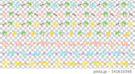 Summer decorative border set Summer decorative border set 141610398