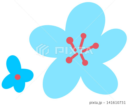 This is an illustration of a blue flower. This is an illustration of a blue flower. 141610731