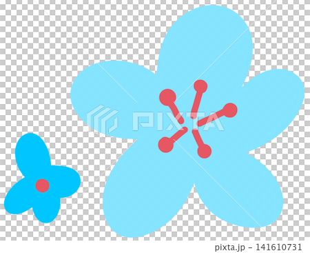 This is an illustration of a blue flower. This is an illustration of a blue flower. 141610731