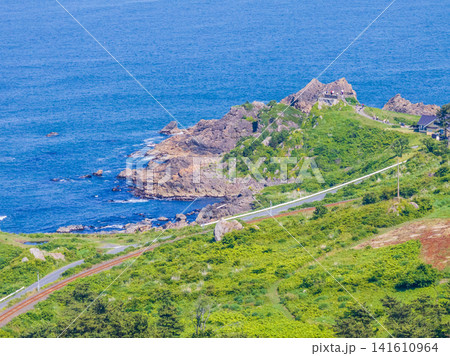 「青森県」初夏の種差海岸の風景 八戸市 「青森県」初夏の種差海岸の風景 八戸市 141610964