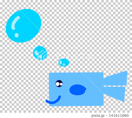 Illustration of fish and water drops Illustration of fish and water drops 141611060