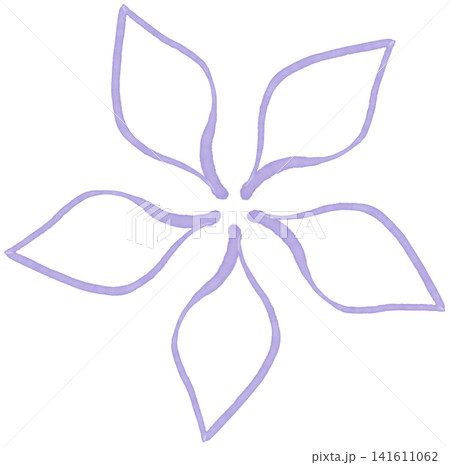It is a line drawing of a purple flower. It is a line drawing of a purple flower. 141611062