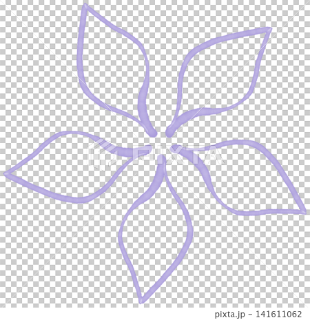 It is a line drawing of a purple flower. It is a line drawing of a purple flower. 141611062