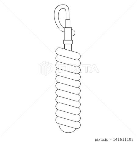 Vector flat outline horse lead rope Vector flat outline horse lead rope 141611195