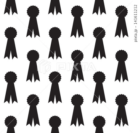 Vector seamless pattern of flat rosette award 141611212