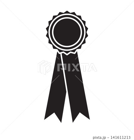 Vector flat rosette award isolated Vector flat rosette award isolated 141611213