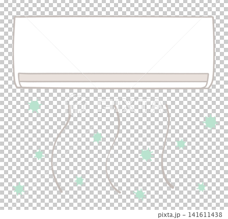 エアコンからカビが出るイラスト エアコンからカビが出るイラスト 141611438
