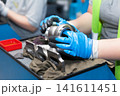 Production of vehicle part in the automotive industry 141611451
