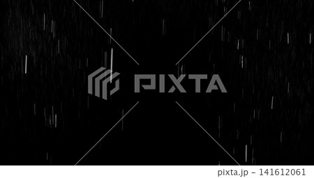 Motion blurred rain streaks isolated on a black background creating a realistic weather overlay with dynamic falling droplets perfect for visual effects compositing graphic design and atmospheric Motion blurred rain streaks isolated on a black background creating a realistic weather overlay with dynamic falling droplets perfect for visual effects compositing graphic design and atmospheric 141612061