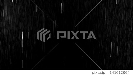 Motion blurred rain streaks isolated on a black background creating a realistic weather overlay with dynamic falling droplets perfect for visual effects compositing graphic design and atmospheric Motion blurred rain streaks isolated on a black background creating a realistic weather overlay with dynamic falling droplets perfect for visual effects compositing graphic design and atmospheric 141612064