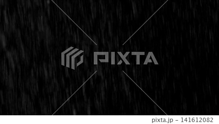 Motion blurred rain streaks isolated on a black background creating a realistic weather overlay with dynamic falling droplets perfect for visual effects compositing graphic design and atmospheric Motion blurred rain streaks isolated on a black background creating a realistic weather overlay with dynamic falling droplets perfect for visual effects compositing graphic design and atmospheric 141612082