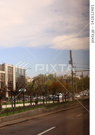 Early spring on Grigore Vieru Boulevard. Early spring on Grigore Vieru Boulevard. 141612401