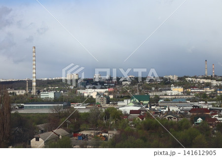View of the Cecani district from the center of Chisinau. 141612905