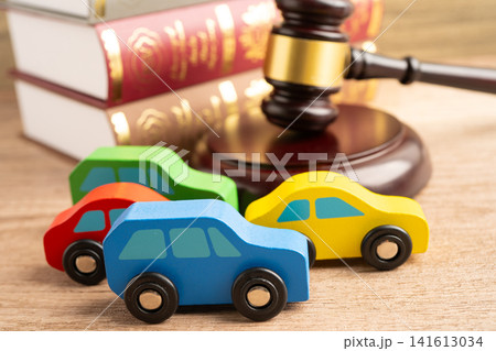 Hammer gavel judge with car vehicle accident, insurance coverage claim lawsuit court case. Hammer gavel judge with car vehicle accident, insurance coverage claim lawsuit court case. 141613034