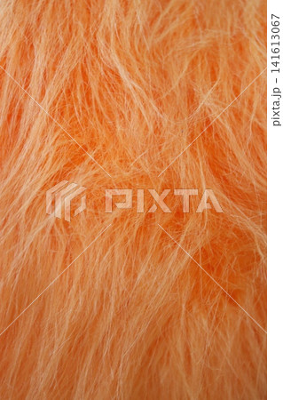 Bright orange faux fur fabric. Bright orange faux fur fabric. 141613067