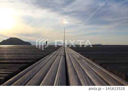 Seaside town of Turgutreis and spectacular sunsets 141613528