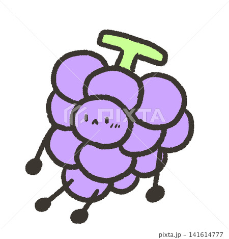 表情あるぶどうのイラスト 手足付き 表情あるぶどうのイラスト 手足付き 141614777