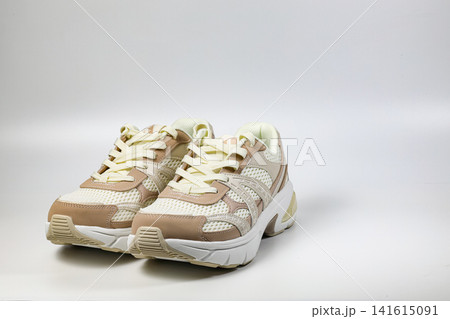 Pair of Casual hiking shoes, trekking shoe isolate on white background. Pair of Casual hiking shoes, trekking shoe isolate on white background. 141615091