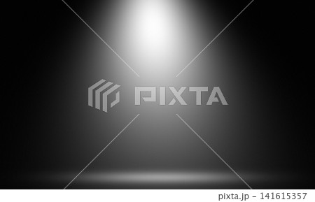 Black stage background with bright overhead spotlight illumination Black stage background with bright overhead spotlight illumination 141615357