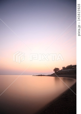 sunset on the beach. Seaside town of Turgutreis and spectacular sunsets. Selective Focus. Long Exposure shoot. tranquility scene. sunset on the beach. Seaside town of Turgutreis and spectacular sunsets. Selective Focus. Long Exposure shoot. tranquility scene. 141615928
