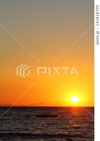 Seaside town of Turgutreis and spectacular sunsets Seaside town of Turgutreis and spectacular sunsets 141616705