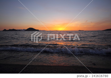 Seaside town of Turgutreis and spectacular sunsets 141616780