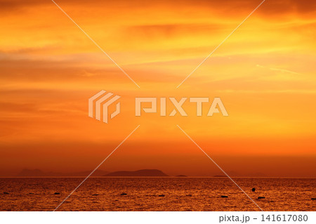 Seaside town of Turgutreis and spectacular sunsets Seaside town of Turgutreis and spectacular sunsets 141617080