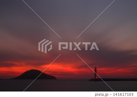 Seaside town of Turgutreis and spectacular sunsets Seaside town of Turgutreis and spectacular sunsets 141617103