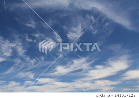 The vast blue sky and clouds sky. blue sky background with tiny clouds. blue sky panorama The vast blue sky and clouds sky. blue sky background with tiny clouds. blue sky panorama 141617128