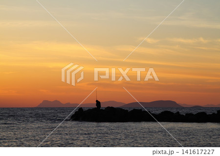 Seaside town of Turgutreis and spectacular sunsets Seaside town of Turgutreis and spectacular sunsets 141617227