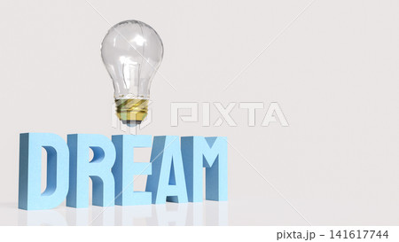 Creative Dream and Inspiration Concept with Floating Light Bulb 3d render. Creative Dream and Inspiration Concept with Floating Light Bulb 3d render. 141617744