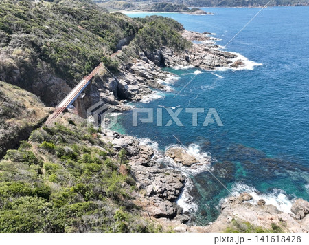 日本海と第一青浦橋りょう 春の絶景 日本海と第一青浦橋りょう 春の絶景 141618428