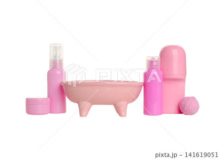 Cosmetic items placed in a bowl on a clean surface, isolated, PNG Cosmetic items placed in a bowl on a clean surface, isolated, PNG 141619051