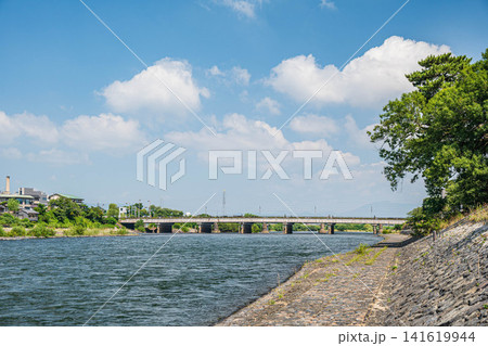宇治川風景 右岸からの景観 京都府宇治市 宇治川風景 右岸からの景観 京都府宇治市 141619944