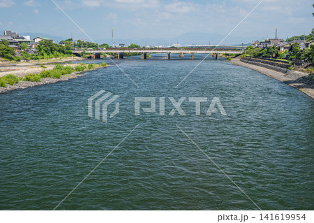 宇治川風景 朝霧橋からの景観 京都府宇治市 宇治川風景 朝霧橋からの景観 京都府宇治市 141619954