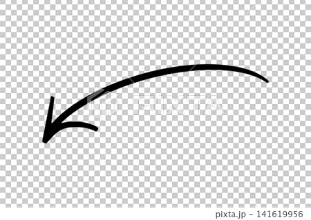 Handwritten left arrow black vector Handwritten left arrow black vector 141619956
