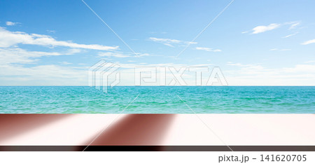 Summer background table cement on sea blue ,coast island scene mockup water nature travel vacation holidays tropical, mockup ocean ecosystem energy change environment, backdrop product cosmetic. Summer background table cement on sea blue ,coast island scene mockup water nature travel vacation holidays tropical, mockup ocean ecosystem energy change environment, backdrop product cosmetic. 141620705