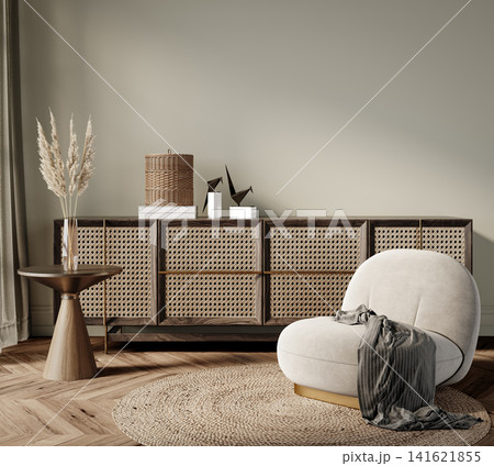 modern interior with empty frame modern interior with empty frame 141621855