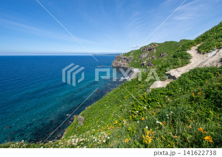 北海道 神威岬 宝島 夏 海 北海道 神威岬 宝島 夏 海 141622738