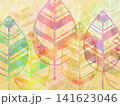 幾何学リーフの背景素材 141623046