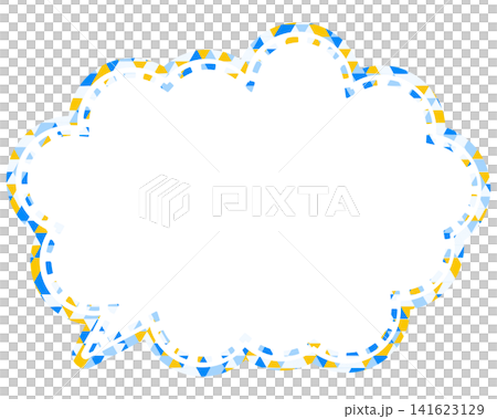 Stained glass style speech bubble, triangular pattern, rounded cloud shape Stained glass style speech bubble, triangular pattern, rounded cloud shape 141623129